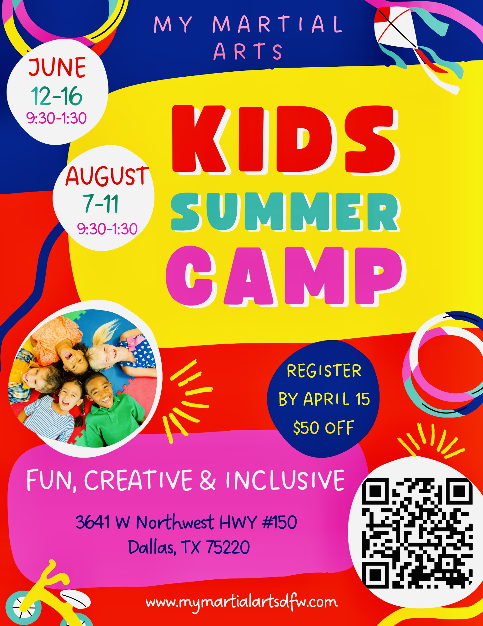 My Martial Arts kids summer camp flyer